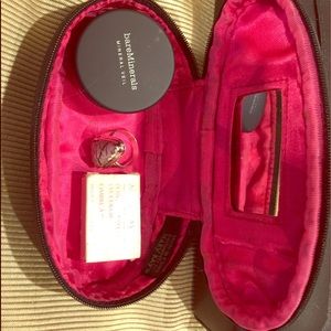 Mary Kay Zip Cosmetic Case Case Mirror Pink Lining